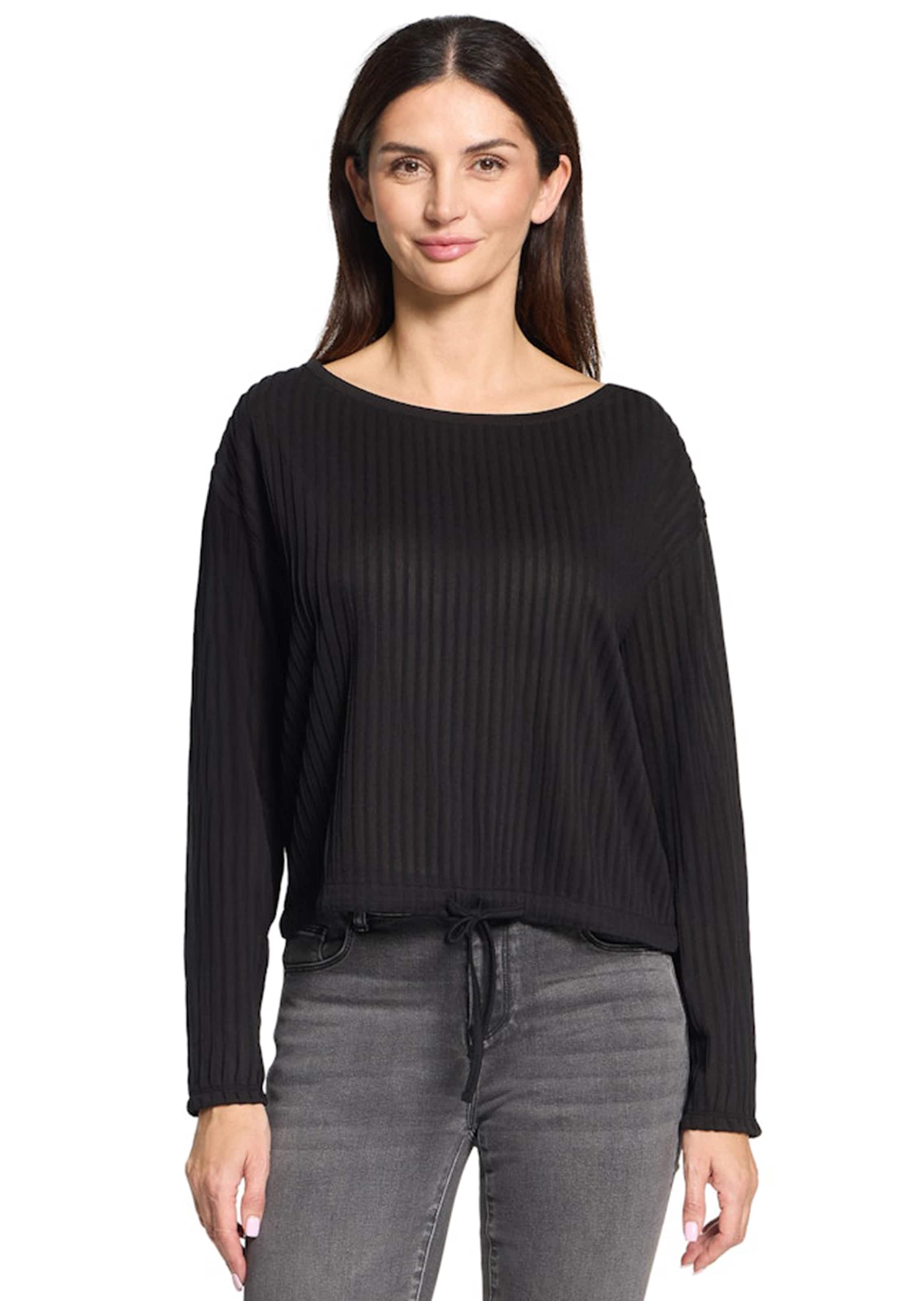 Strukturiertes Shirt mit Längsstreifen