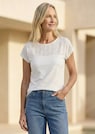 Shirt mit Spitze aus Baumwolle und Jersey thumbnail 7