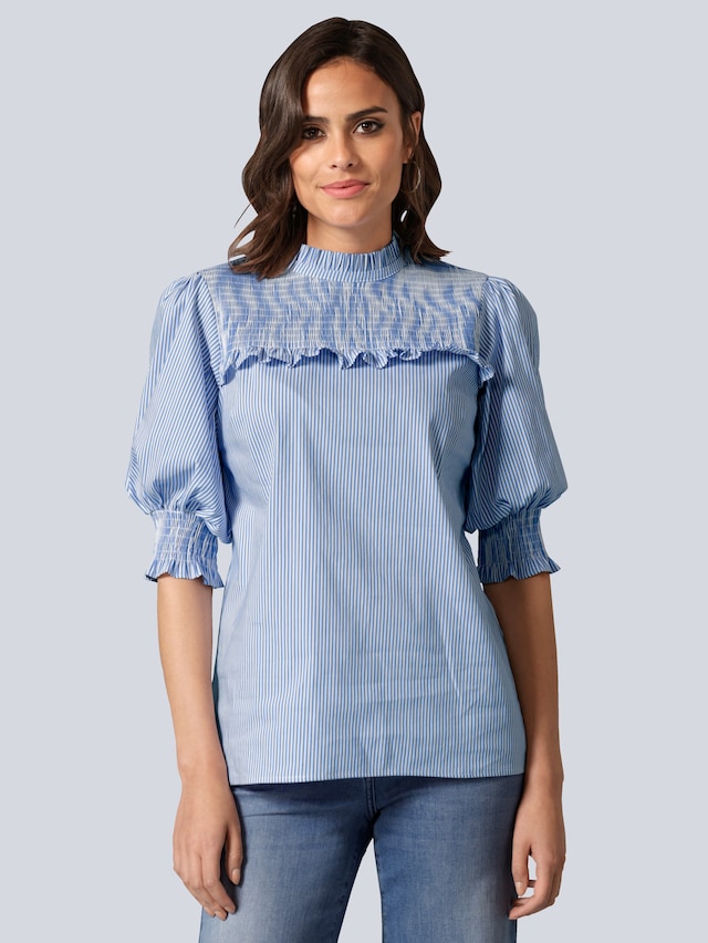 Bluse mit gesmoktem Ärmel 5