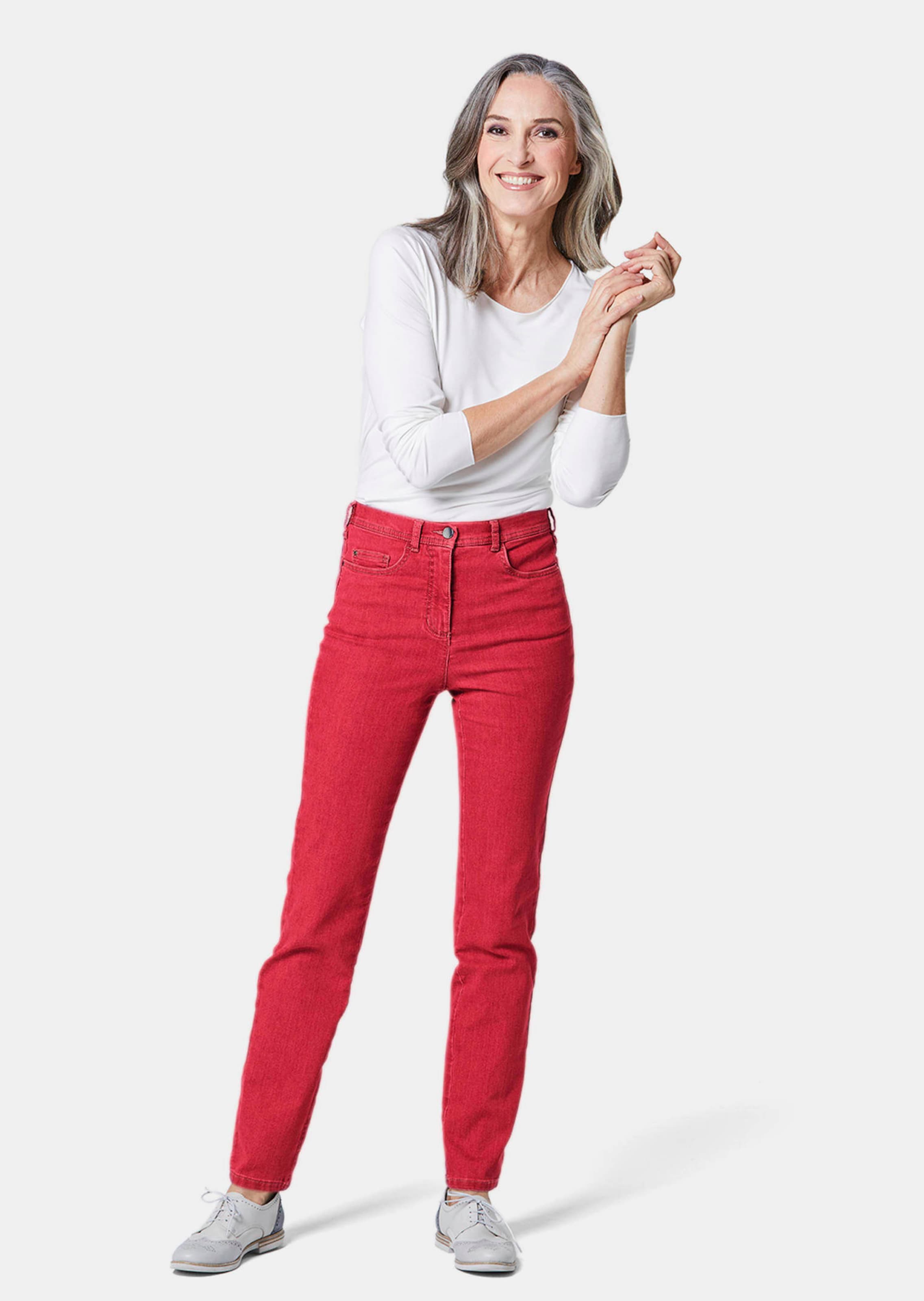 Jean super extensible - rouge - Gr. 54 de Goldner Fashion