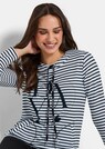 Sweat-shirt à rayures et pierres brillantes thumbnail 3