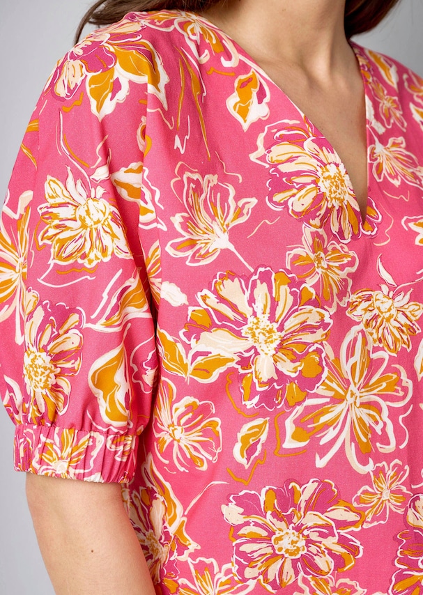 Bluse mit Gummizug am Ärmel 4