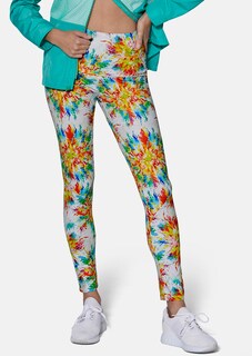 Bedruckte Leggings mit Mesheinsätzen thumbnail 1