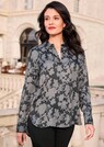 Satin-Bluse mit Blumenmuster thumbnail 1