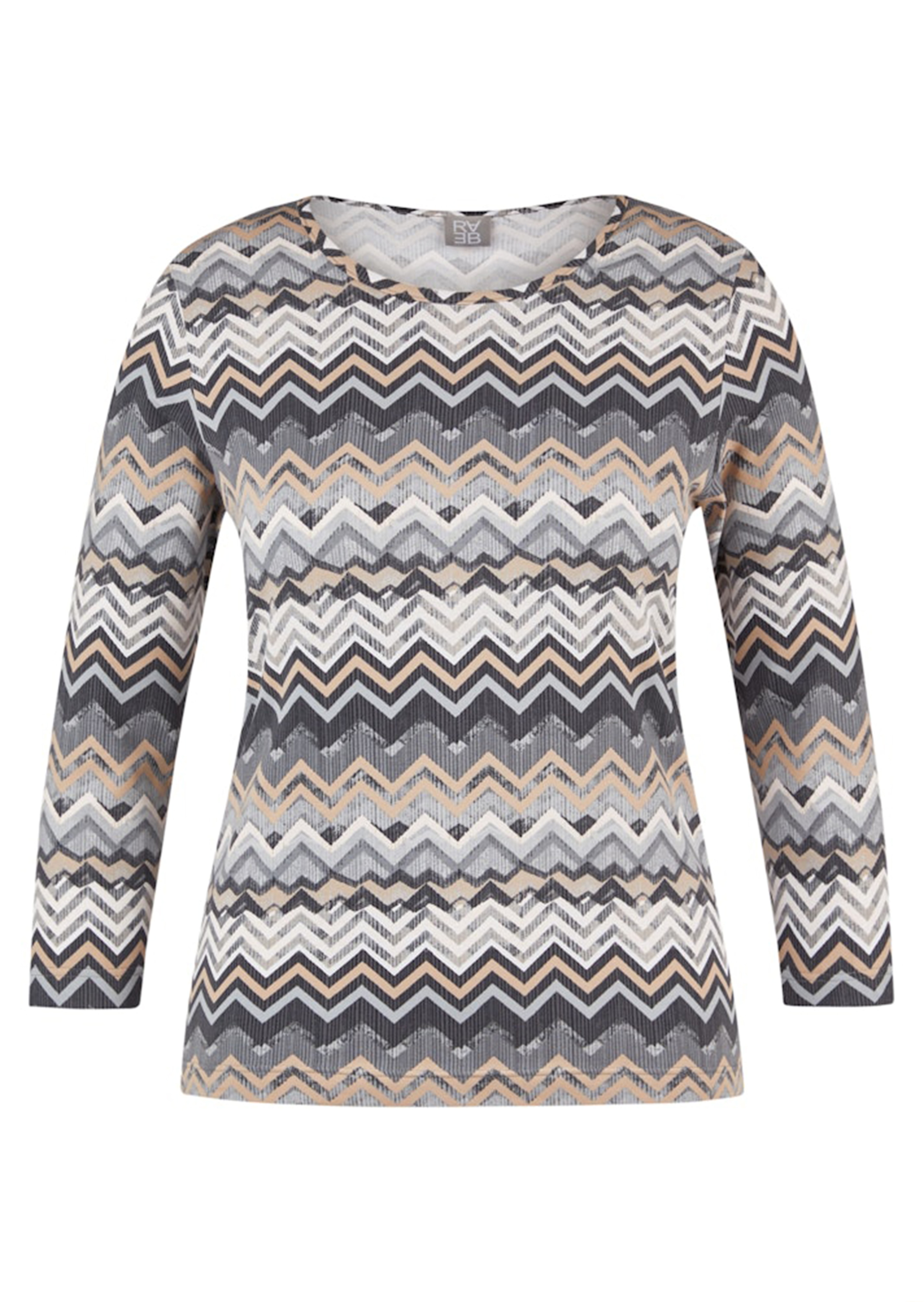 T-shirt en jersey avec motif en zigzag