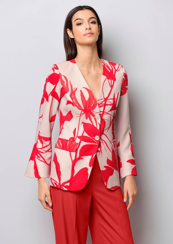 Blazer mit floralem Druck