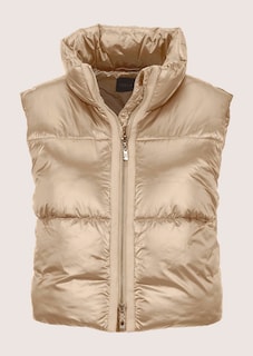 Verkürzte Steppweste mit Metallic-Effekt thumbnail 6