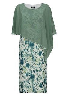 Blumenkleid mit Chiffon-Überwurf thumbnail 6