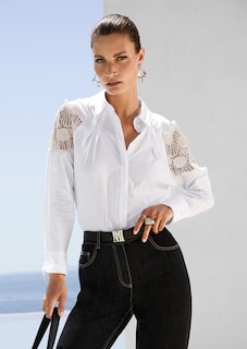 Hemdbluse mit Spitze thumbnail 7