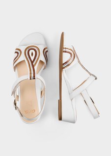 Sandalen aus Leder mit Keilabsatz thumbnail 2