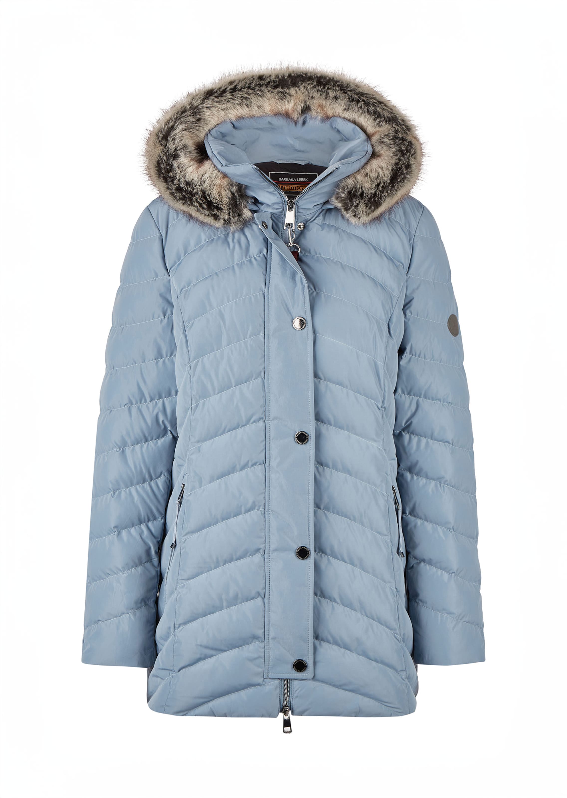 Steppjacke mit abnehmbarer Webpelz-Kapuze