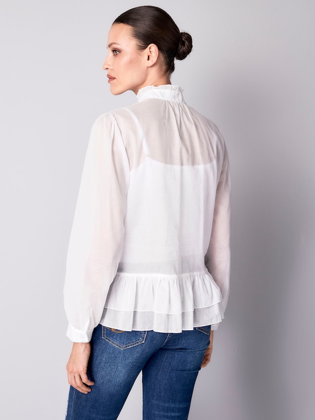 Bluse mit Volant am Ausschnitt 2