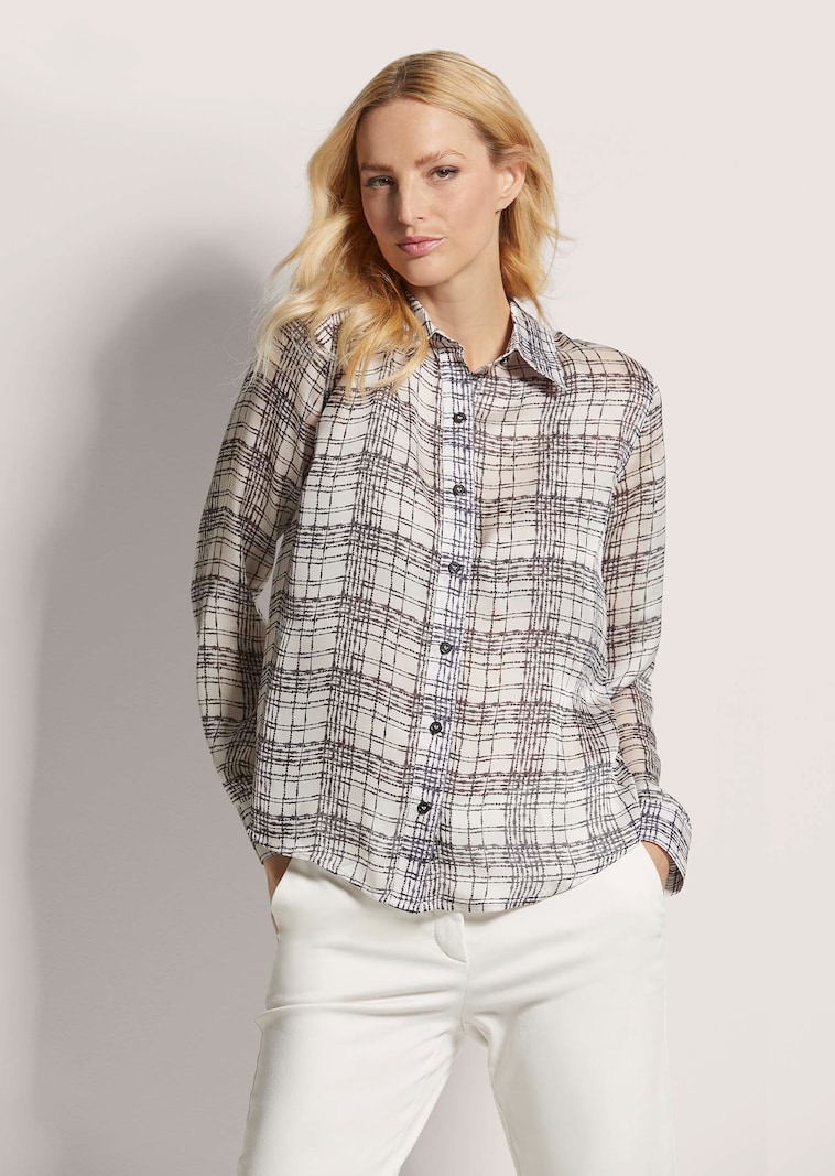 Hemdbluse mit Unikat-Print