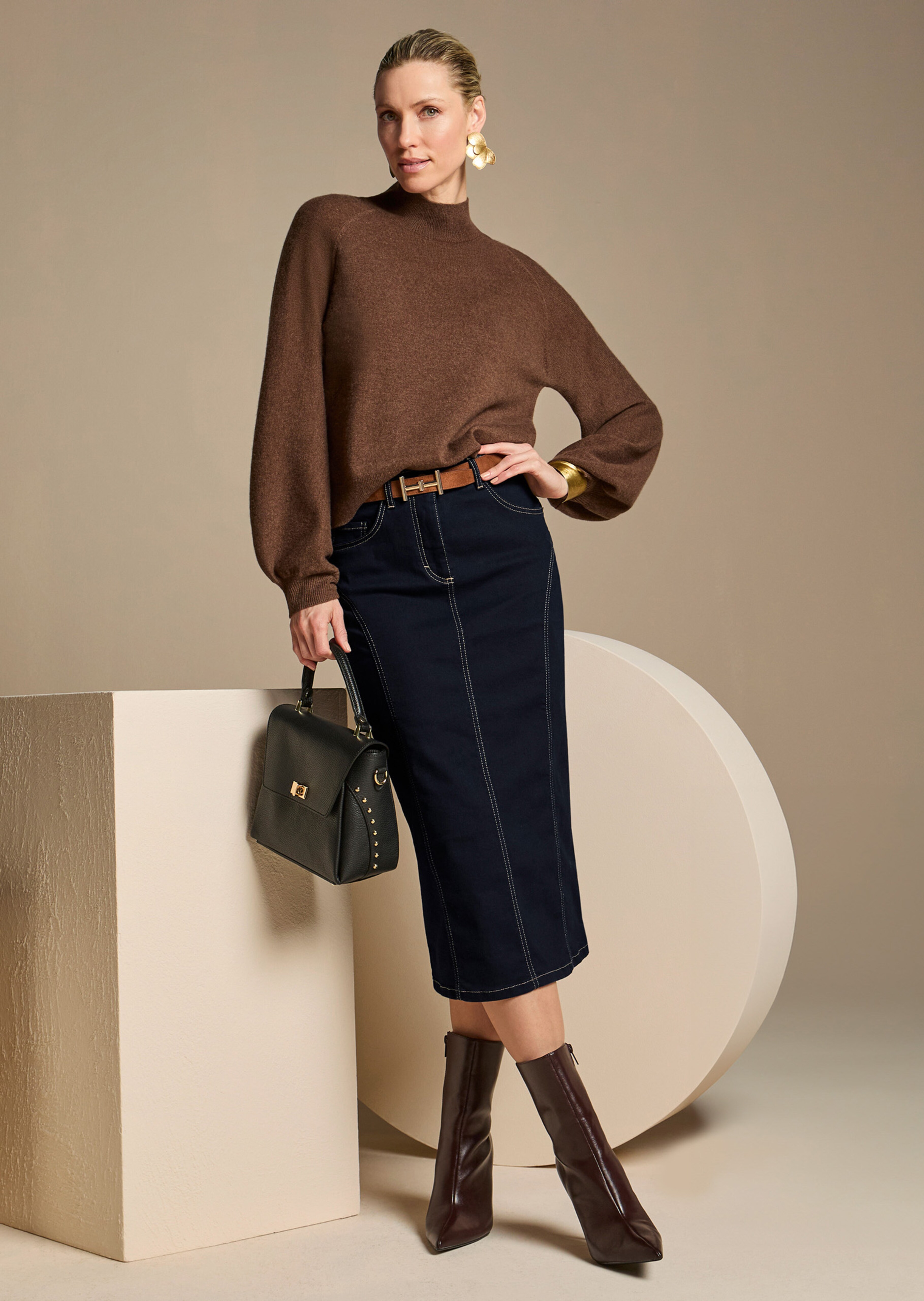 Jeansrock in langer Pencil-Form