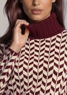 Pull à motif zigzag et col roulé thumbnail 5