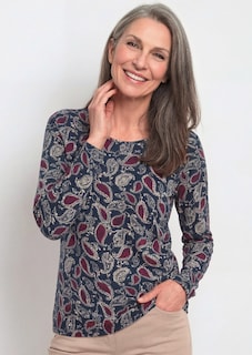 Shirt met lange mouwen en paisleymotief thumbnail 7