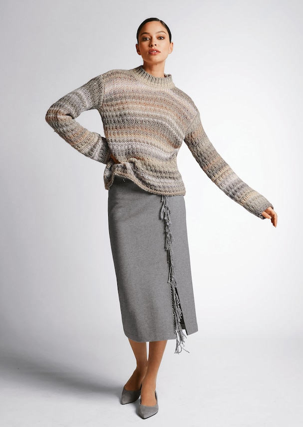Jumper with perforated knit