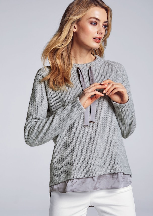 Sweatshirt in knitted look