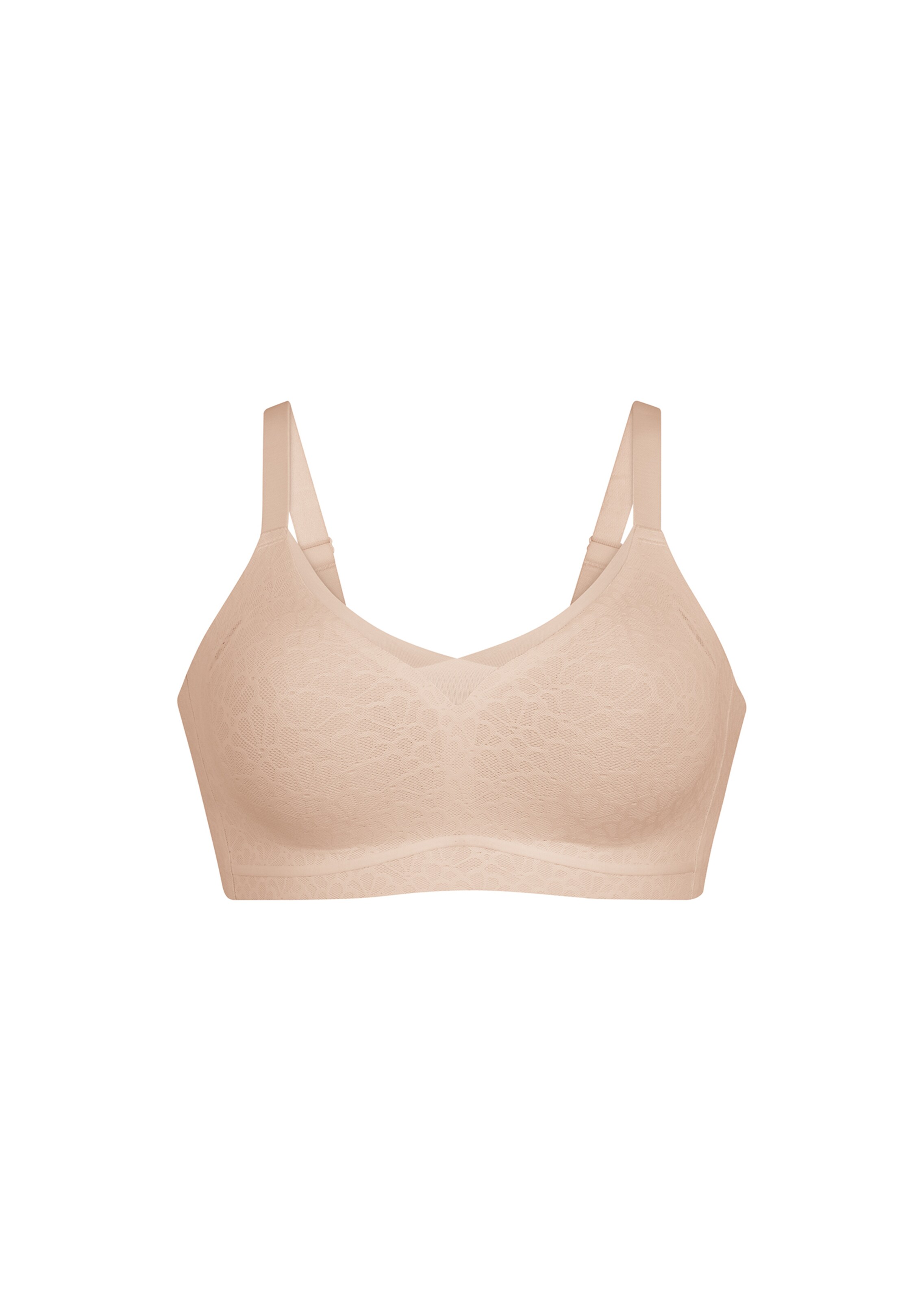 Soutien-gorge sans armatures orné de dentelle fleurie
