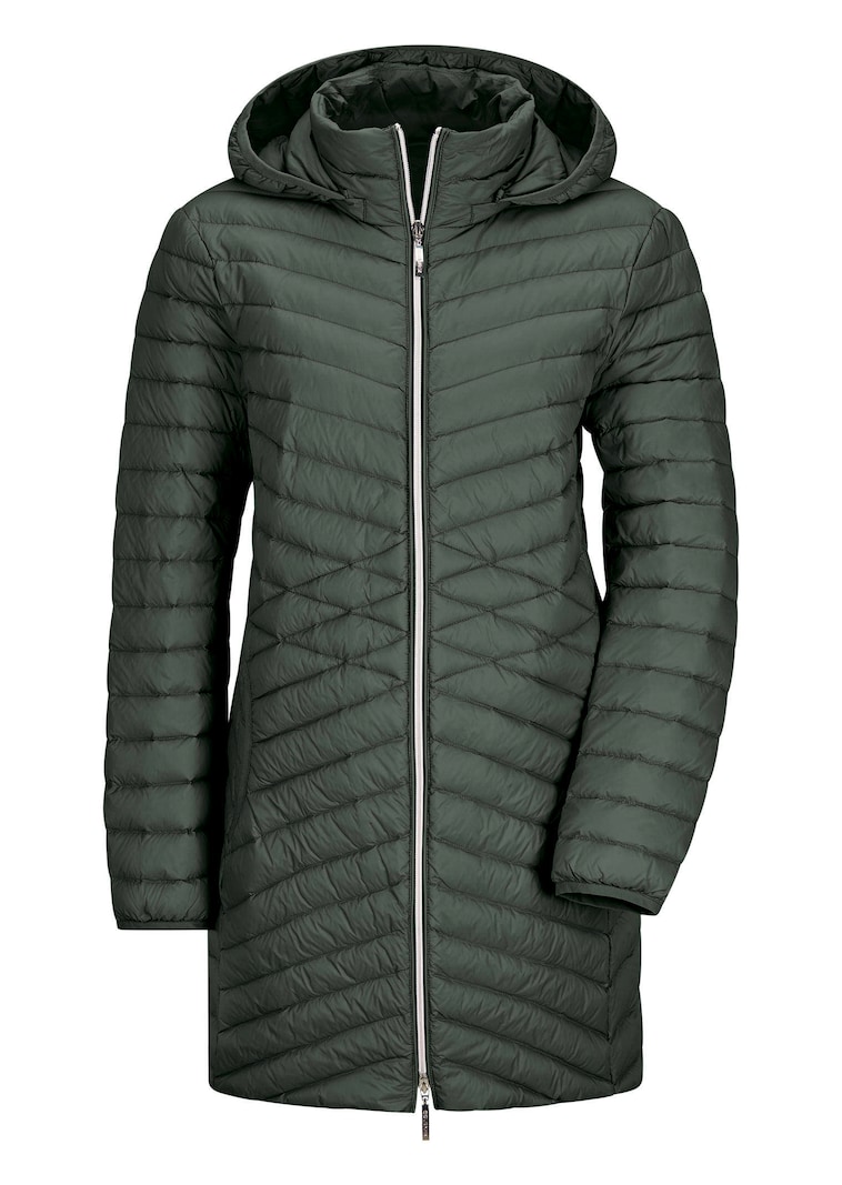 Daunenmantel mit femininer Steppung