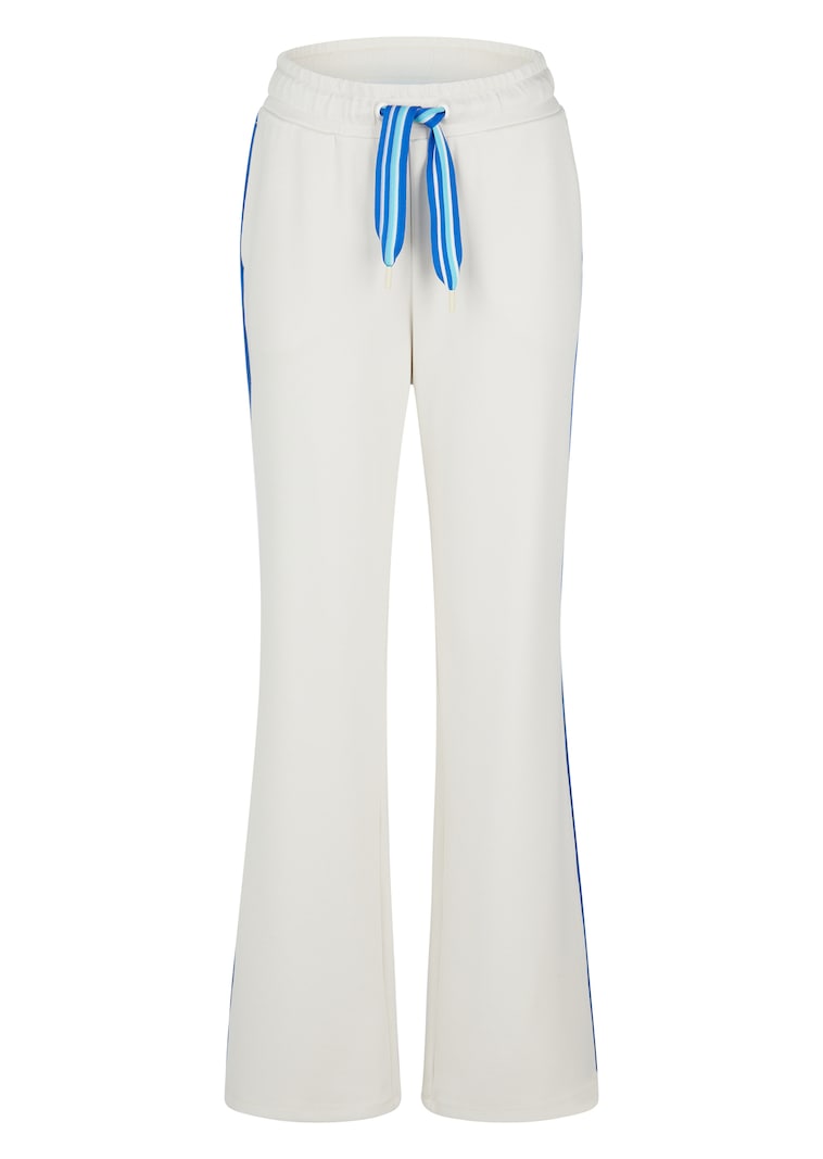 Sweatbroek met contrasterende biezen