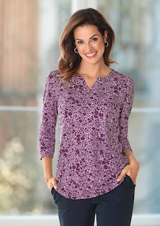 Raffiniertes Druckshirt mit 3/4-Arm thumbnail 5
