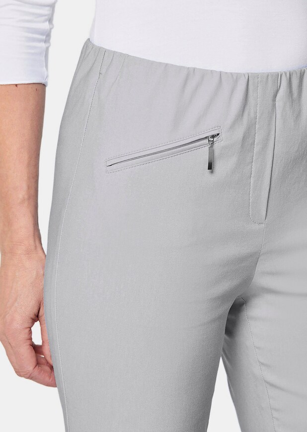 Superelastische broek LOUISA met zakken met rits