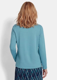 Sweatshirt mit Zierkordel am U-Boot-Ausschnitt thumbnail 3