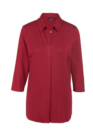 rouge rubis Chemisier en jersey de grande qualité, fabriqué à partir de matières premières issues de l'agriculture durable