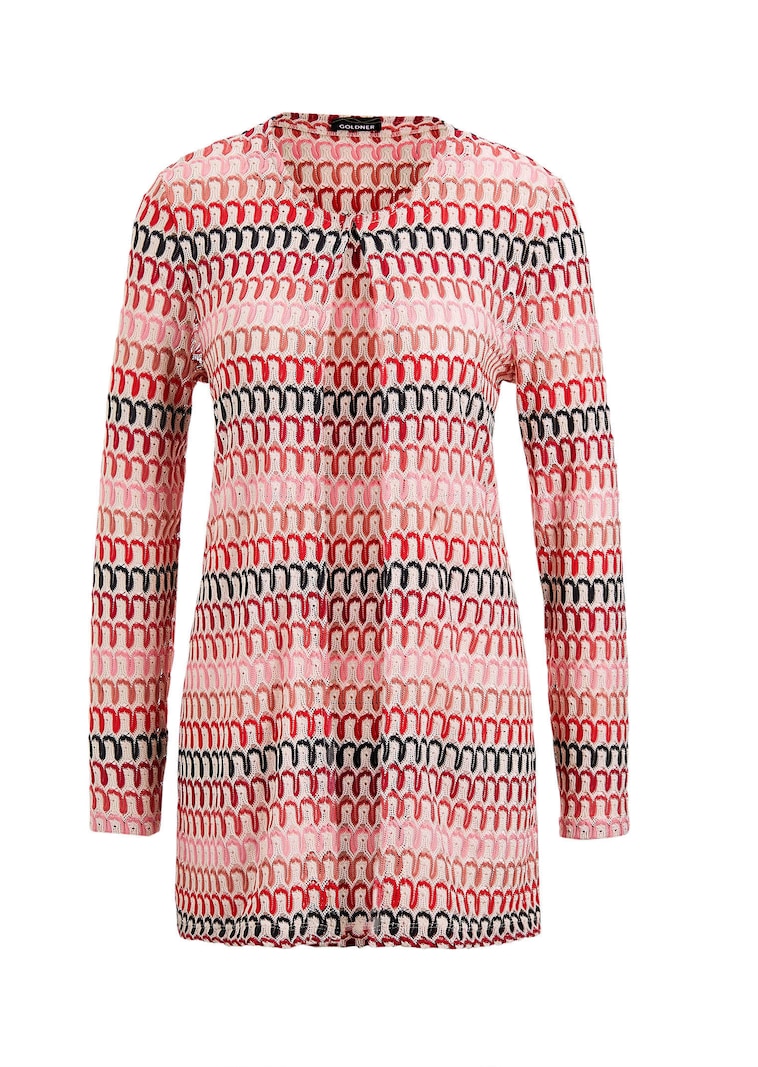 Longjacke in Spitzenoptik