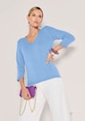 Baumwollpullover mit V-Ausschnitt thumbnail 4
