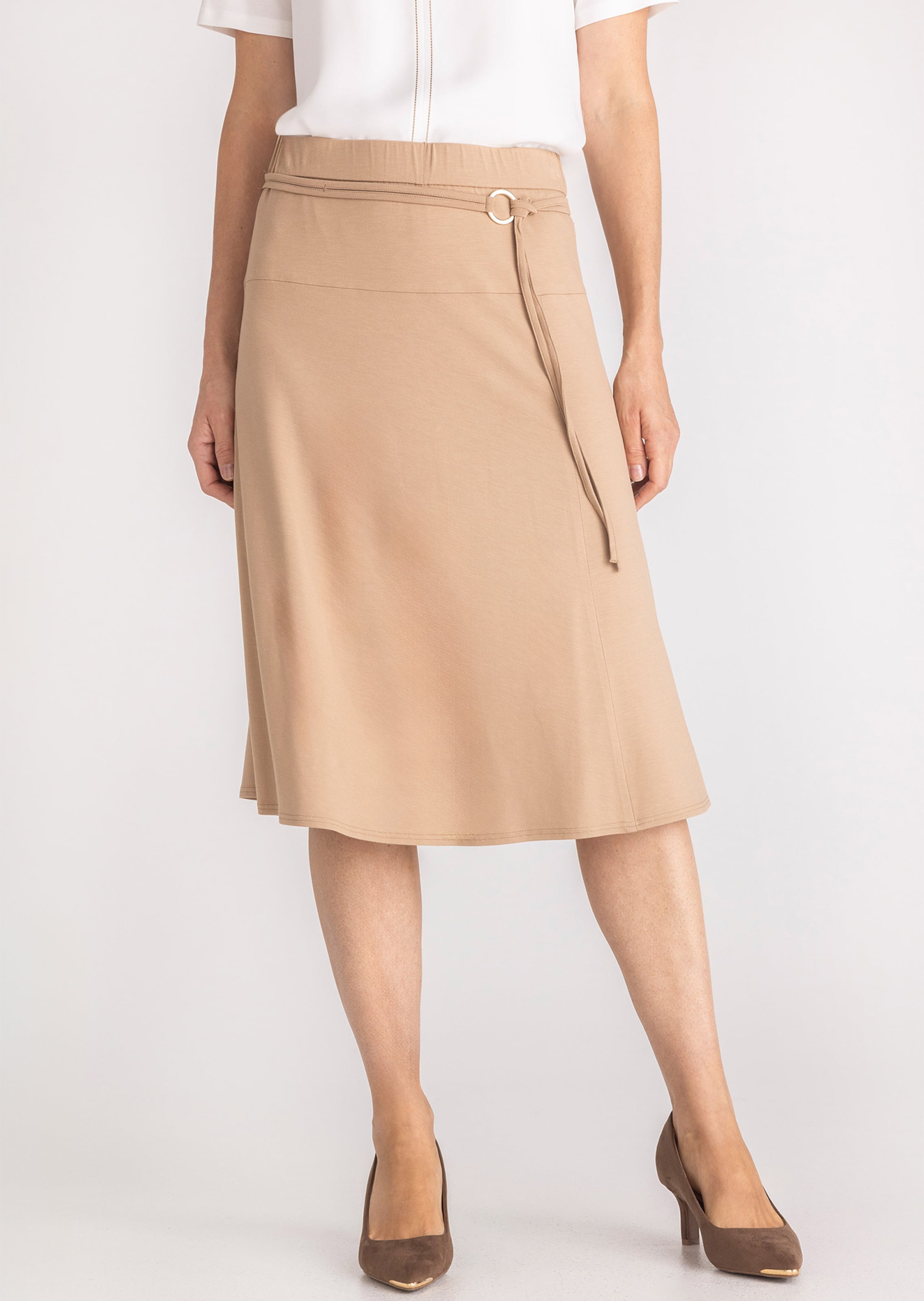 Jupe ample en jersey, avec ceinture