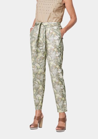 vert gris Pantalon avec bande contrastante mode