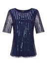 T-shirt en maille filet orné de paillettes thumbnail 6