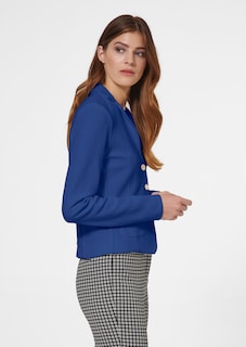 Trendy short-cut blazer in jersey with structured sections thumbnail 4