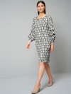 Kleid mit gerafften Ärmeln thumbnail 5