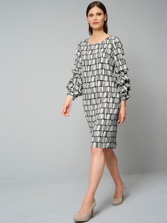 Kleid mit gerafften Ärmeln thumbnail 5