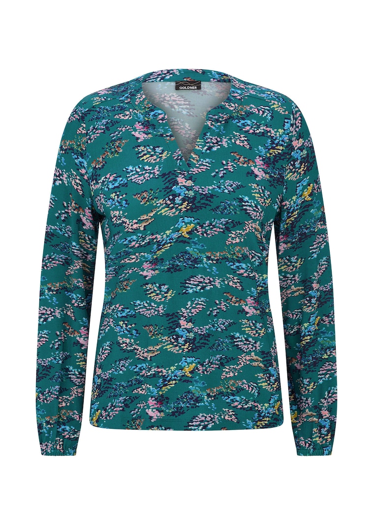 Blouse van glinsterende slinky-jersey