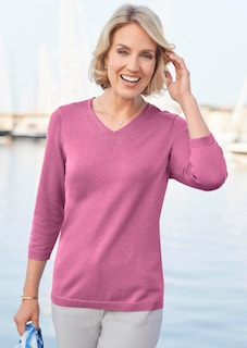 Unkomplizierter Pullover mit V-Ausschnitt thumbnail 5