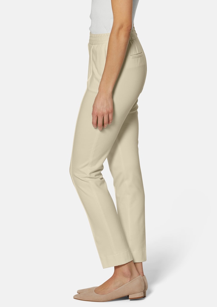 Slim jersey trousers with piping 3