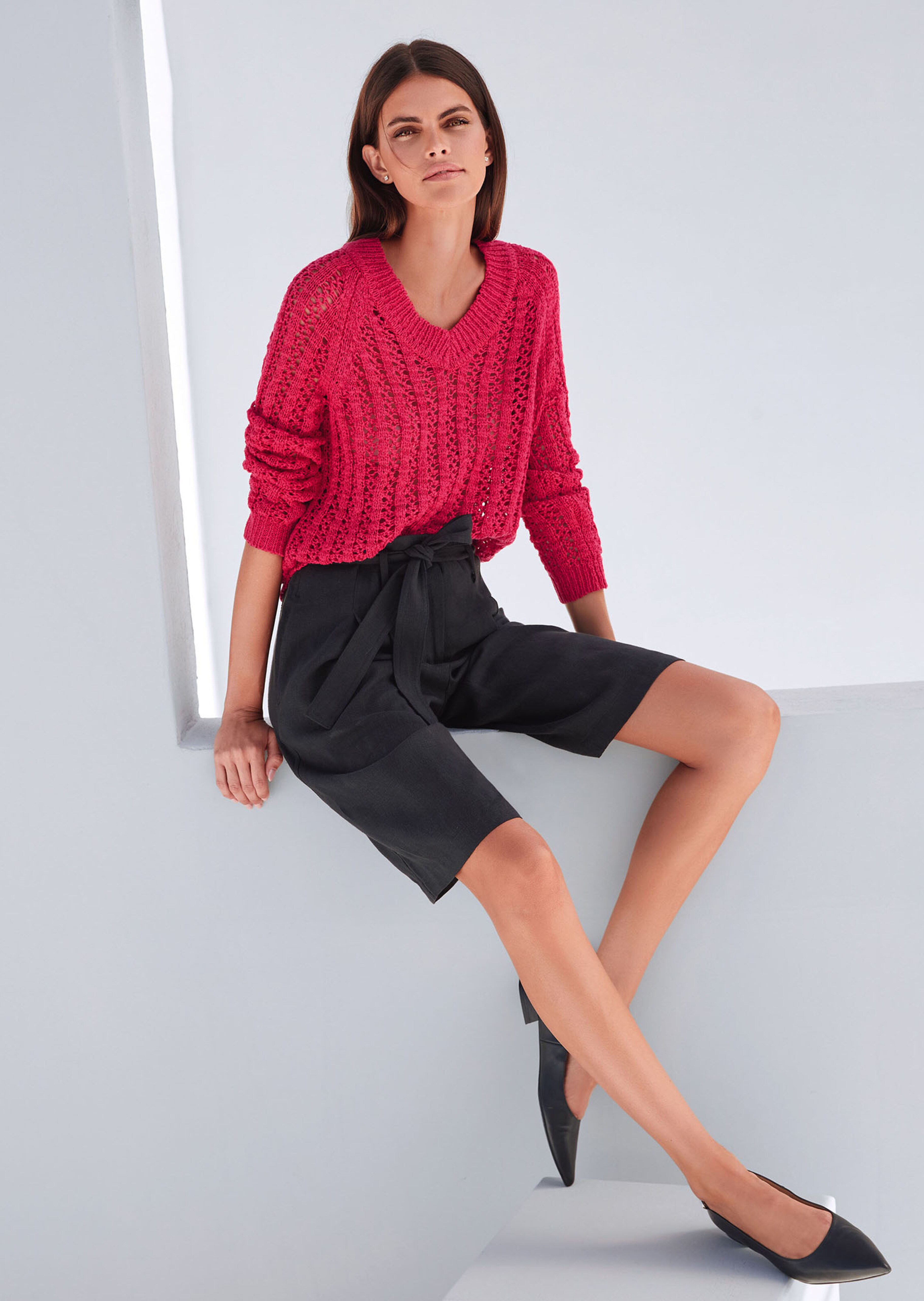 Pullover aus Ajourstrick