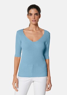 Knitted jumper with short sleeves thumbnail 1