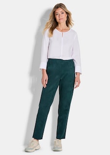 Pantalon LOUISA aspect velours de cuir thumbnail 2