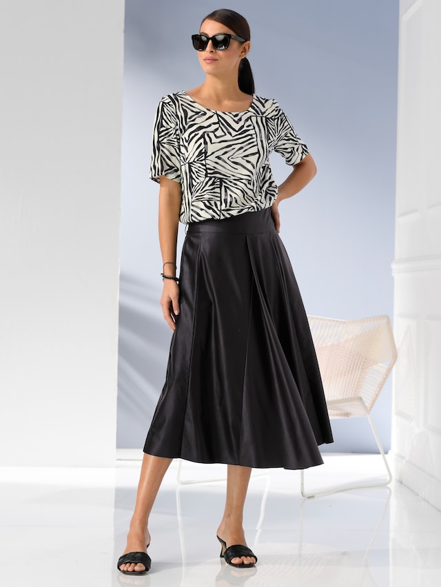 Bluse mit modischem allover Print 4