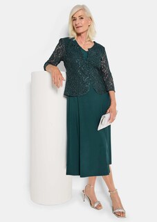 Kleid mit paillettenbesetzter Spitzenjacke thumbnail 4