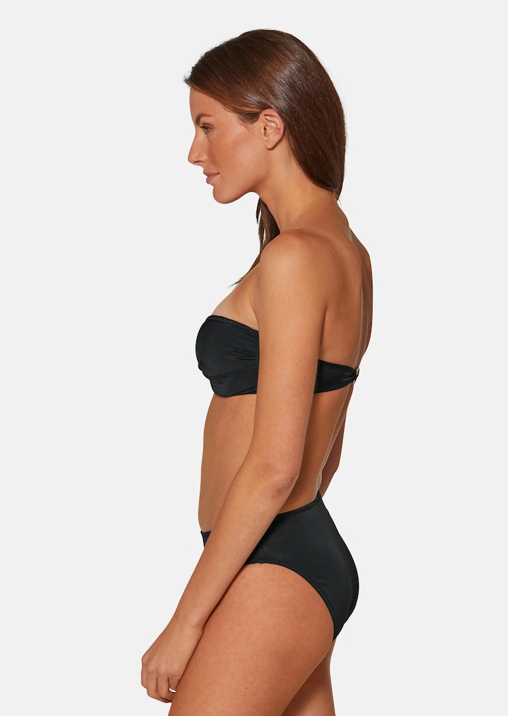 Bandeau bikini with drape effect 3