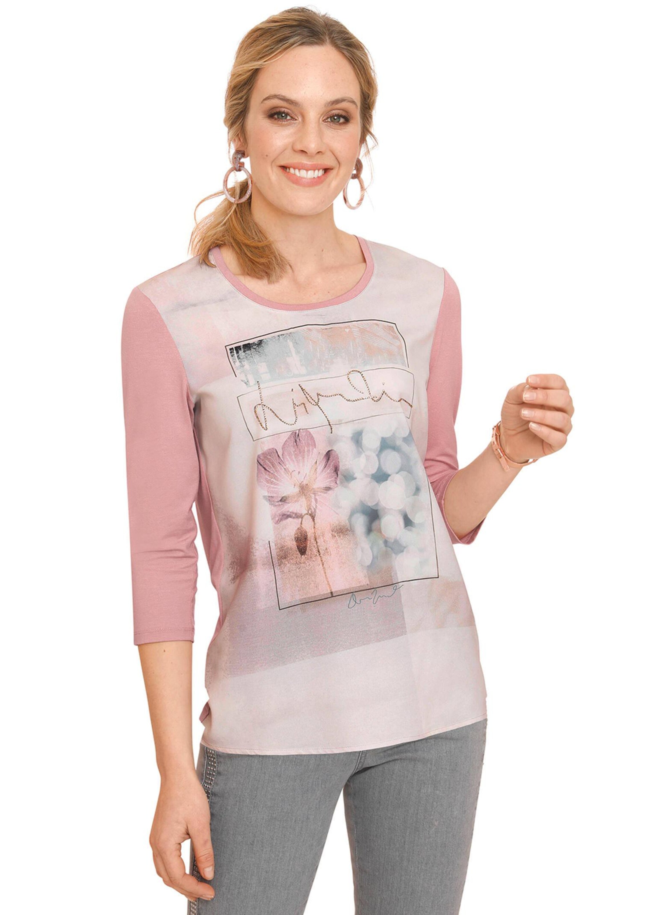 Ausdrucksvolles Blusenshirt im Materialmix