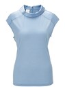 Shirt with turn-up collar and glossy accents thumbnail 1