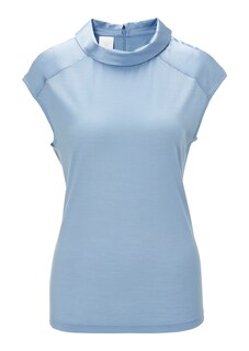 Shirt with turn-up collar and glossy accents thumbnail 1