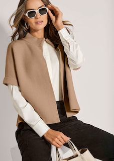 Short cape-style cardigan thumbnail 4